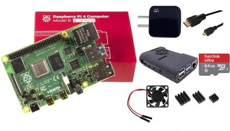Kit Raspberry Pi 4 B 2gb Original + Fuente 3A + Gabinete + Cooler + HDMI + Mem 64gb + Disip   RPI0087